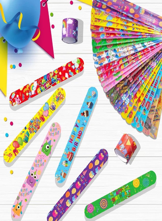 Jubobu Birthday Theme Return Gifts,Slap Bracelets,12Pcs Slap Bracelet Birthday/Party - Image 5